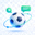 乐球吧官方logo，蓝色圆形图标，代表欢乐球迷聚集地